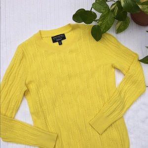 Banana Republic Yellow classic cable knit sweater